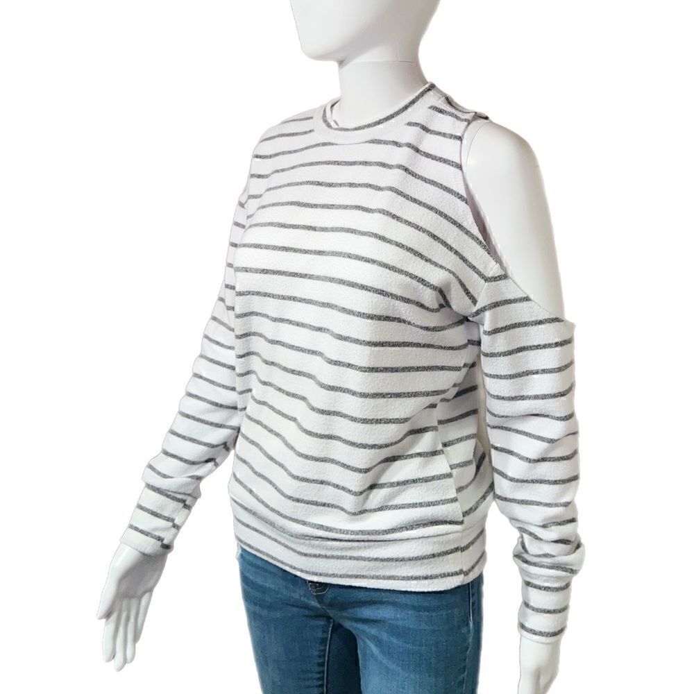 Cold  Shoulder Plush Knit  Top - Picture 8 of 9